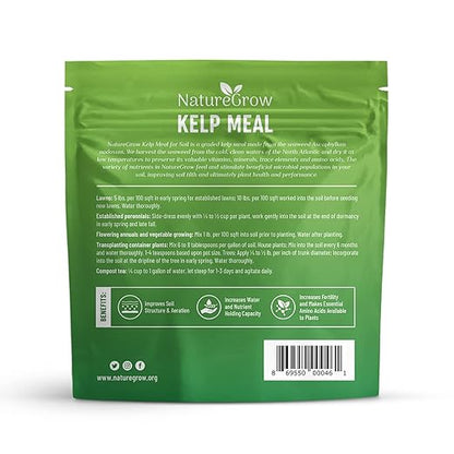 Kelp Meal 1-0-2 Natural Plant Food, Boost Plant Health and Yield! (12lb)