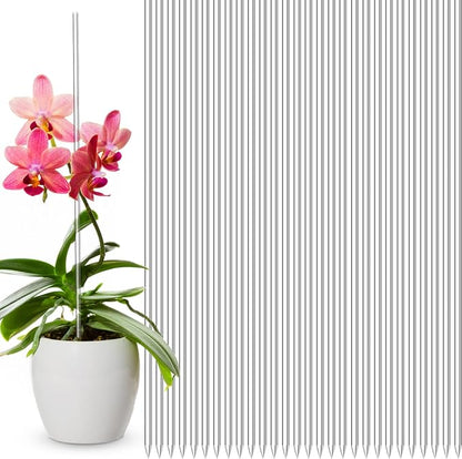 Chunful 30 Pcs 18.1 Inch Acrylic Plant Stakes Garden Stakes Clear Orchid Stakes Clear Plant Sticks Potted Plant Support Stakes for Supporting Vines Grow Upright