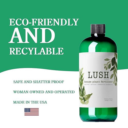 Lush Houseplant Fertilizer – Concentrated Liquid Plant Food (Makes 50+ Gallons) – 3-1-2 NPK for Indoor Plants, Monstera, Pothos & More - 500ml Concentrate