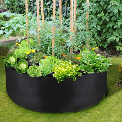 100 Gallon Large Grow Bag, Heavy Duty Fabric Round Raised Garden Bed Planter Pots for Planting Herb Flower Vegetable Potato Plants (50" D x 12" H, Black)