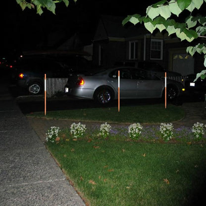 FiberMarker 60-Inch Reflective Driveway Markers Orange 20-Pack 5/16-Inch Dia Solid Driveway Poles for Easy Visibility at Night