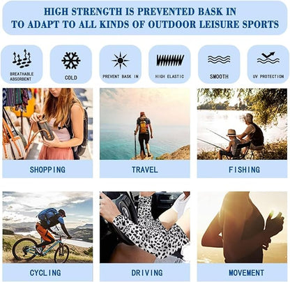 Binienty Unisex Arm Sleeves for Driving, Golf, Cycling, Sports, UV Protector Cooling Arm Sleeves Cover
