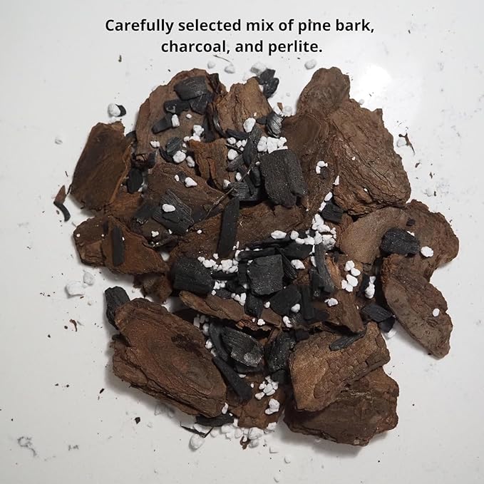 Premium Orchid Potting Mix – Hand-Blended Pine Bark, Charcoal & Perlite, Orchid Soil for Aeration, Humidity & Drainage, 4 Qt Bag – by SMG All you need, in one click