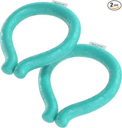 Medi Grade Neck Cooling Tube - Reusable, Instant Cooling Ring - Mess-Free, Lightweight & Portable Ice Ring - No Power Needed – for Summer Heat Relief - 2 x Large - 6.1” x 7.3”