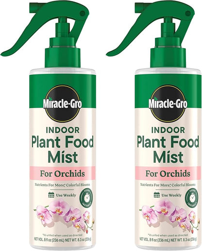Miracle-Gro Indoor Plant Food Mist for Orchids, Orchid Plant Food, 8 fl. oz., 2-Pack