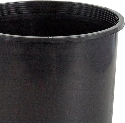 HGPK5PHD Round Circle 5 Gallon Wide Rim Durable Injection Molded Plastic Garden Plant Nursery Pot for Indoor or Outdoor (Set of 10)