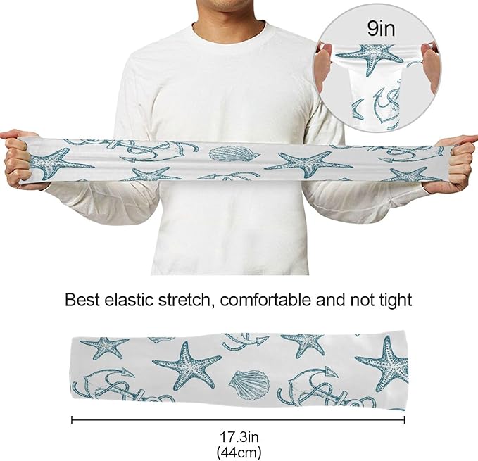 Wamika Gardening Sleeves Spring Globe Daisy Flowers Farm Sun Protective Arm Sleeves with Tumb Hole