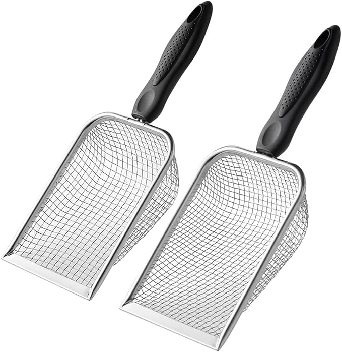 Soil Sifter for Gardening (2-Pack) – 3.8mm and 5mm Mesh, Heavy-Duty Metal Sifter for Dirt, Rocks, Compost and Sand, Durable Garden Tool for Landscaping and Potting Soil