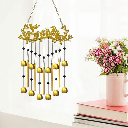 Bird Wind Chimes for Outside, Christmas Hummingbird On Branch Metal Windchimes Indoors Window Hanging Garden Patio Yard Porch Home Decor Soothing Tones Memorial Birthday Festival Gifts for Women, Mom