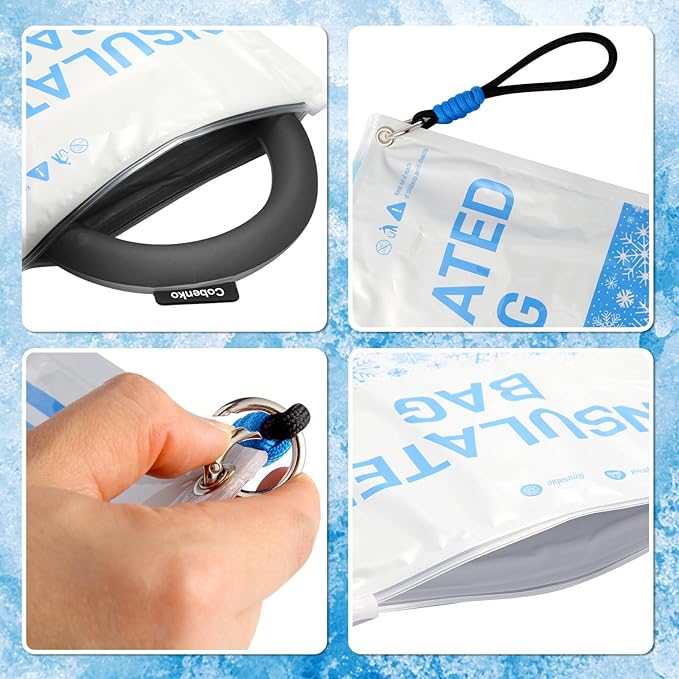 Neck Cooling Tube with Cold Insulated Bag,Reusable 18℃/64℉ Ice Neck Ring Wearable Body Cooling Products for Summer (Black)