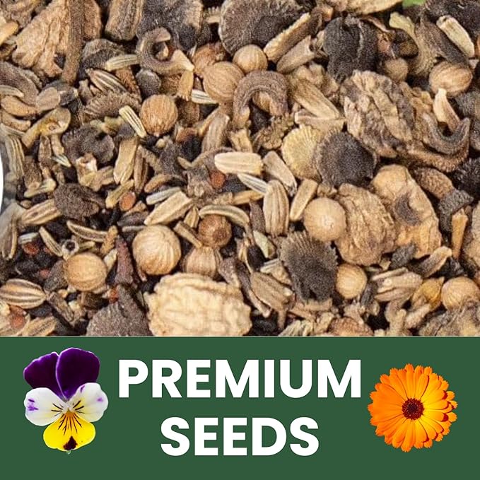 Gourmet Edible Mix – 5,000 Premium Seeds for Planting – Fresh Culinary Flowers & Herbs – 2026 Season – 1 Ounce Pouch