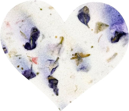 50pcs Large Purple Heart Seed Paper – Plantable & Writable Wildflower Seed Paper, Gift for Mom This Mother’s Day, Use for Shower Favors, Weddings, Heart Party Favors or Life Events