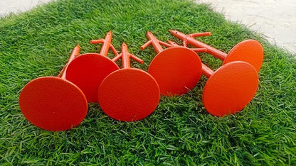 Pack of 6 Survey Land Marker in Orange Color/Property Stakes in Metal/Ground Markers Property Linemarker Boundary Stakes