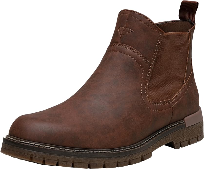 Jousen Chelsea Boots Casual Slip On Ankle Waterproof Mens Boots