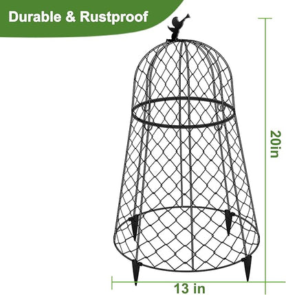 Garden Cloches for Plants, Plant Protectors from Animals, Rustproof Chicken Wire Cloches, 13" D x 20" H Large Plant Cloche and Cover, Keep Small Animals Out, 6- Pack