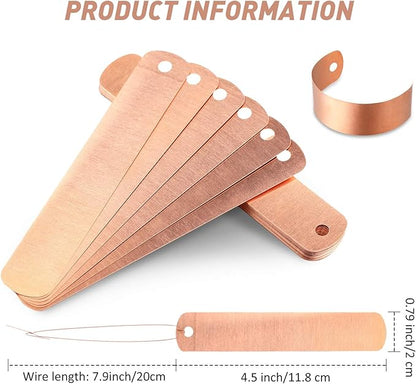 Hotop 30 Pieces 4.5 Inch Copper Plant Tags Metal Tree Tags Long Garden Plant Labels Waterproof Reusable with 30 Pieces Copper Ties for Outdoor Garden