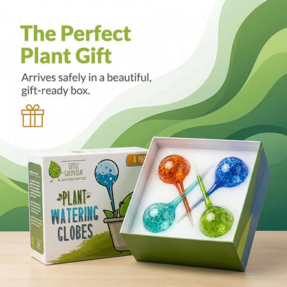 Automatic Plant Watering Globes Self Watering Planter Inserts (Set of 4) | Hands Free Multicolor Glass Bulbs | Planter Spikes to Support Indoor & Outdoor Plant Health (100ml)