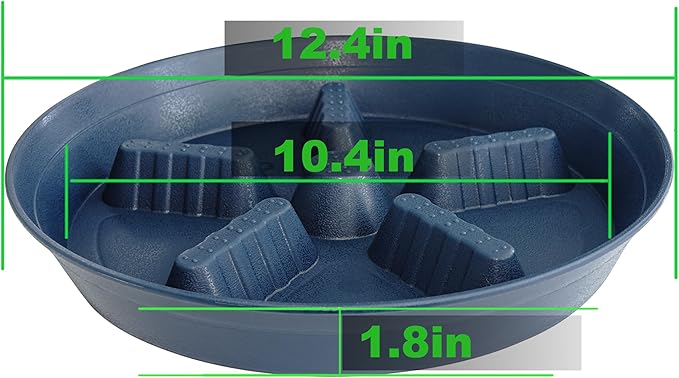 4 Pack Plant Saucer 12 inch, 8 10 14 17 inch, Plant Stand Plastic Plant Saucers for Indoors Outdoor, Heavy Duty Flower Saucers for Potted Plants, Pot Saucers for Plants, Grow Bags Saucers
