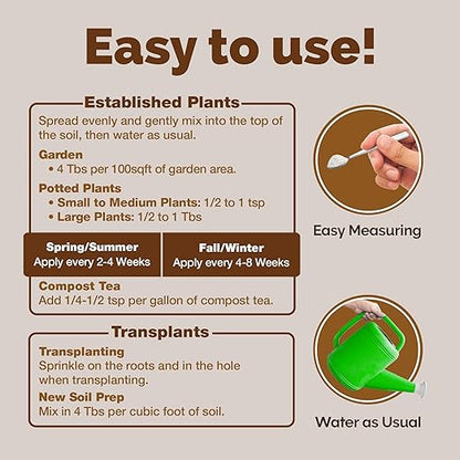 Trichoderma for Plants, Great for Transplanting and Established Plants, Also Includes Soil Probiotics Mycorrhizae and Bacteria(16 Ounces)