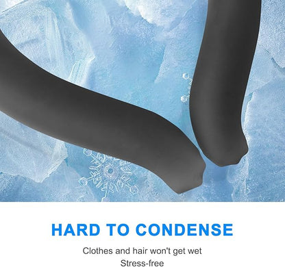 2-Pack Reusable Neck Cooling Tubes with Insulated Bag – Fast Freeze Ice Neck Wraps for Hot Weather, Sports & Outdoor Use, Eco-Friendly Ice Ring for Instant Cooling Relief Size M (Black, Set of 2)
