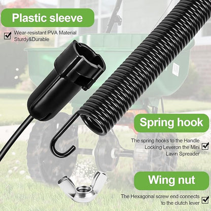 Lawn Spreader Control Cable, Compatible with Scotts Mini Broadcast Spreader, Lawn Fertilizer Control Cord, Spreader Locking Lever Pull Cable Replacement for Scotts Mini Push Lawn Fertilizer
