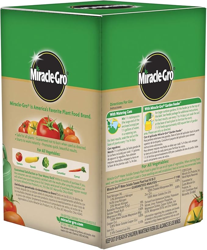 Miracle-Gro 2000422 Tomato Plant Food Tomato Fertilizer (6 Pack), 1.5 lb