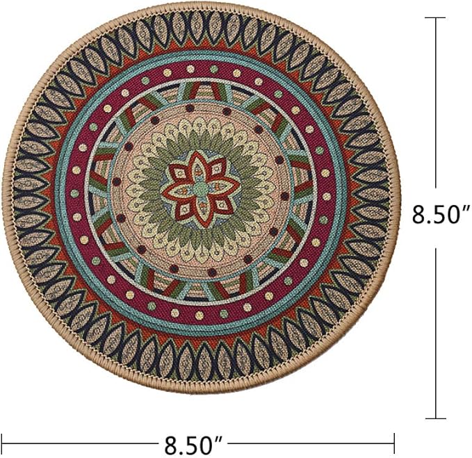 K KILIPES 6pcs 8.5" Round Plant Coaster Mat for Gardening Indoor Outdoor Flower Pots Pad Non Slip Plant Mats for House Plants