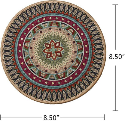 K KILIPES 6pcs 8.5" Round Plant Coaster Mat for Gardening Indoor Outdoor Flower Pots Pad Non Slip Plant Mats for House Plants