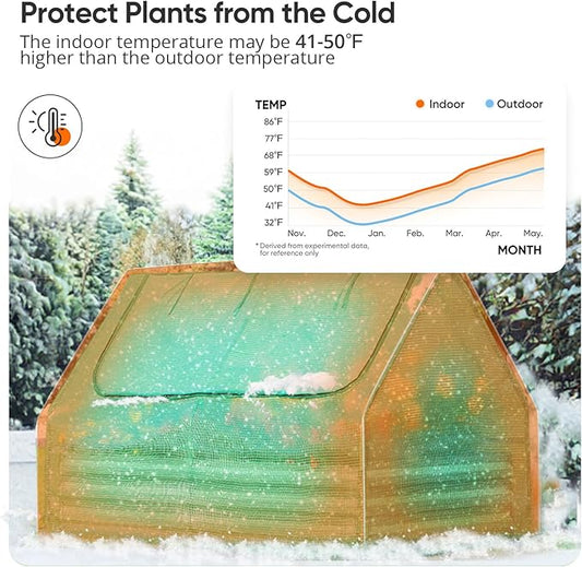 Quictent 6x3x1ft Galvanized Raised Garden Bed with Cover Metal Planter Bottomless Box w/ 2 Large Screen Windows Mini Greenhouse 20pcs T-Tags 1 Pair Gloves Outdoor Growing Vegetables (Green)