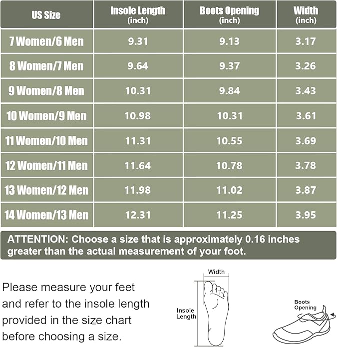 Kalkal Men's Rain Boots, Waterproof Garden Shoes, Neoprene Rubber Footwear for Camping, Lawn Care, Gardening and Yard Work(Size 6-14)