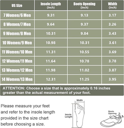 Kalkal Men's Rain Boots, Waterproof Garden Shoes, Neoprene Rubber Footwear for Camping, Lawn Care, Gardening and Yard Work(Size 6-14)
