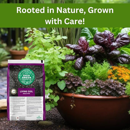Gaia Green Organics Living Soil, 1.5 cu ft | Premium Organic Potting Mix for Seed Starting, Container Gardening, Houseplants & Raised Beds