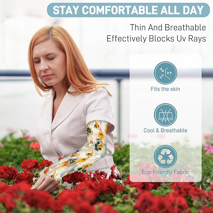 Gardening Sleeves for Women Farm Sun Protection Thorn Proof Cooling Arm Sleeves to Cover Arms for Garden Sports