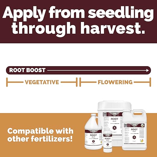 Root Boost Advanced Rooting Formula for Plants, Living Soil & Organic Root Support 1 Gallon (128oz)