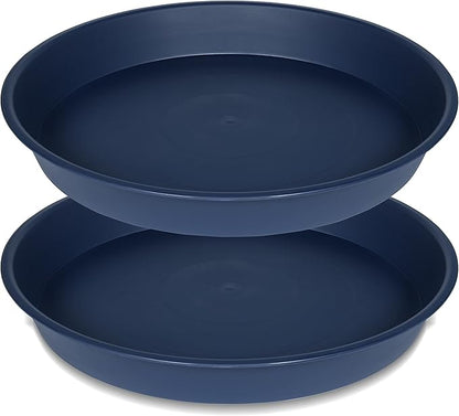 2 Pack of Bird Bath Bowl 12", 1.6" Depth, 10 12 inch Birdbath Bowls Dish Only for The Garden, Large Plant Saucer (12", Blue)