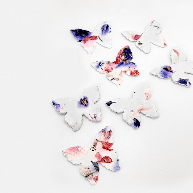 50pcs Small Pink & Purple Butterfly Seed Paper – Plantable & Writable Wildflower, Gift for Mom This Mother’s Day, Use for Shower Favors Weddings, Party Favors or Life Events
