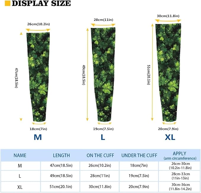 Binienty Unisex Arm Sleeves for Driving, Golf, Cycling, Sports, UV Protector Cooling Arm Sleeves Cover