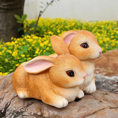 Bunny Pot, Small Succulent Pots with Drainage, Cute Bunny Resin Succulent Planter Pots, Bunny Decor Planter Tiny Animal Planter Flower Pot for Plants Flower Cactus Garden Indoor Outdoor