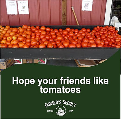 Farmer's Secret Tomato Booster Fertilizer (8oz) - Super Concentrated - 3:8:7 Ratio Fortified with Humic Acid, Iron and Calcium - Grow More Tomatoes