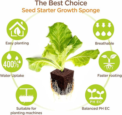 75pcs Seedling Starter Growing Medium Block for 72-Cell Seed Starting Tray, Plant Propagation Substrate