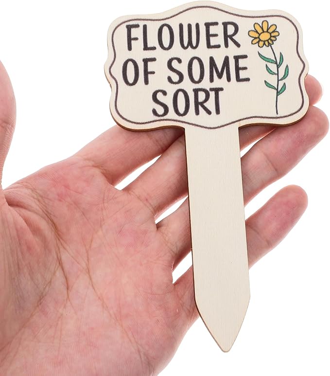HANABASS 60pcs Wooden Plant Markers Garden Labels for and Flowers Cute Tags for Indoor and Outdoor Use Reusable Garden Stakes for Potted Plants