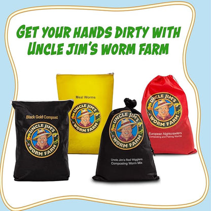 Uncle Jim's Worm Farm Black Gold Worm Castings Compost Fertilizer for Garden Soil | Red Wriggler Earthworm Casting Organic Fertilizer for Plants | Nutrient Rich Fertilizer Solutions | 4 lbs