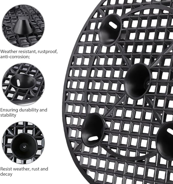 6 PCS 12" Plant Pot Risers for Indoor Outdoor Use Heavy Duty Plant Stands for Patio, Deck & Garden, Pot Elevators for Better Drainage, Surface Savers & Floor Protectors for Potted Plant