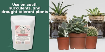 Succulent and Cacti Soil, Organic. 5lb Bag with Biochar, Mycorrhizae, Pumice Stone, Pine Bark Fines, and Silica Sand. for Cactus, Palm, Succulent, and All Other Desert Plants.