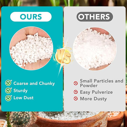 30QT Organic Perlite for Plants,3-6mm Horticultural Perlite 100% Natural for Gardening,for Indoor & Outdoor Plant to Enhanced Drainage and Promotes Soil Root Growth