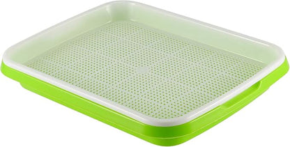 8 Pack Seed Sprouter Tray, BPA Free, Big Capacity Seed Germination Tray, Healthy Wheatgrass Seeds Grower with Lid for Growing, Bean Sprouts, Cat Grass, Wheat Grass, Mung Beans