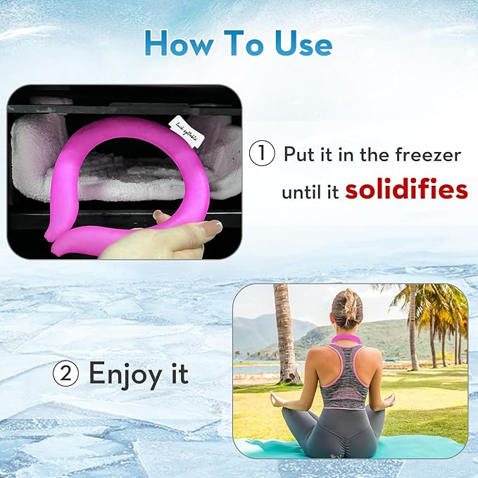 Neck CoolingTube with Insulated Bag, Reusable Ice Coolers Wearable Body CoolingProducts, Neck Coolers for HotWeather