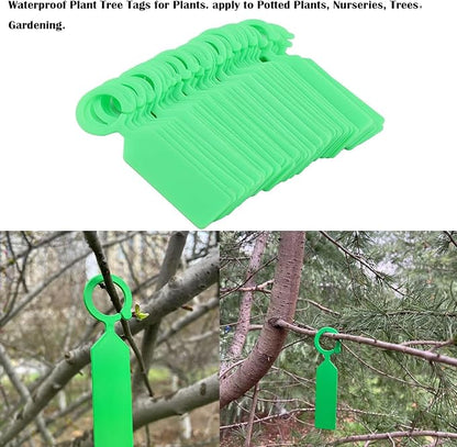 90 Pcs Plastic Garden Hanging Plant Tags Plant Markers, Flower Label/Plant Tree Tag s Plant Name/Nursery Gardening Decoration Hanging Tag s (Green)