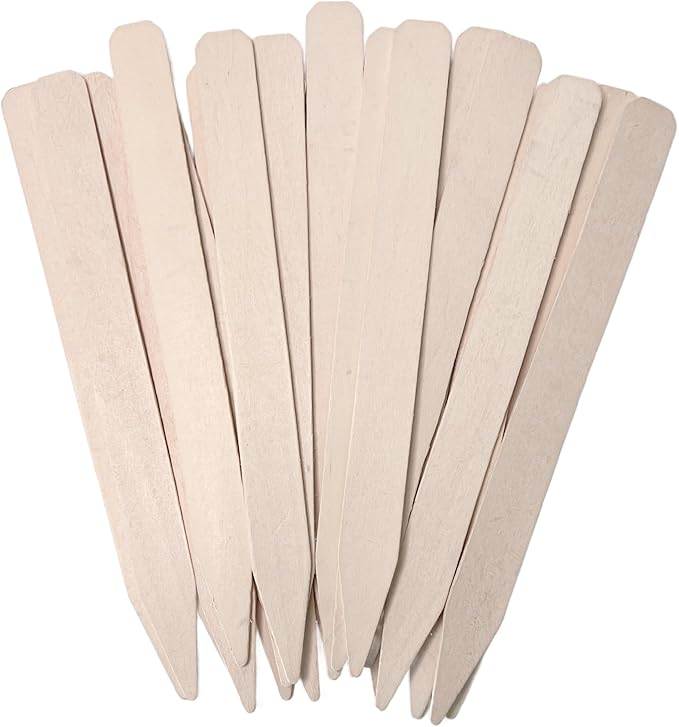 100% Natural Wood Plant Markers - 10 Inches Tall - for Field and Garden Use - Eco-Friendly & Sustainable Plant Identification - Made in USA - (Pack of 25)