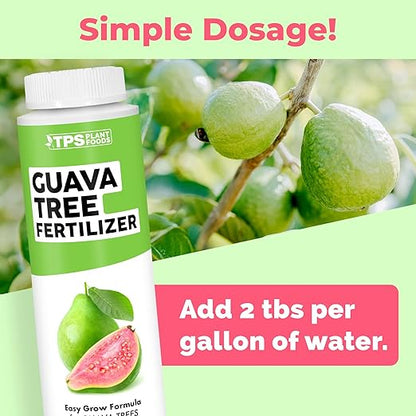 Guava Tree Fertilizer for Guava Trees, Great for White, Pink, and Red Guava Varieties, Liquid Fertilizer by TPS Plant Foods, 8 oz (250mL)